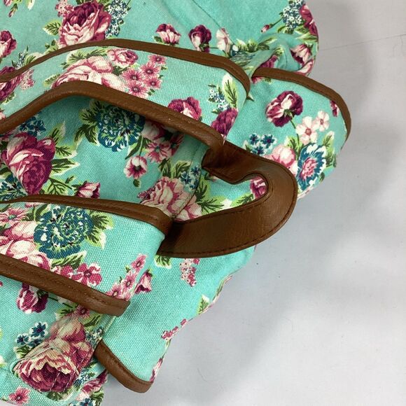 Candies Floral Backpack Bag Pink Blue Flower Teal - Picture 6 of 9